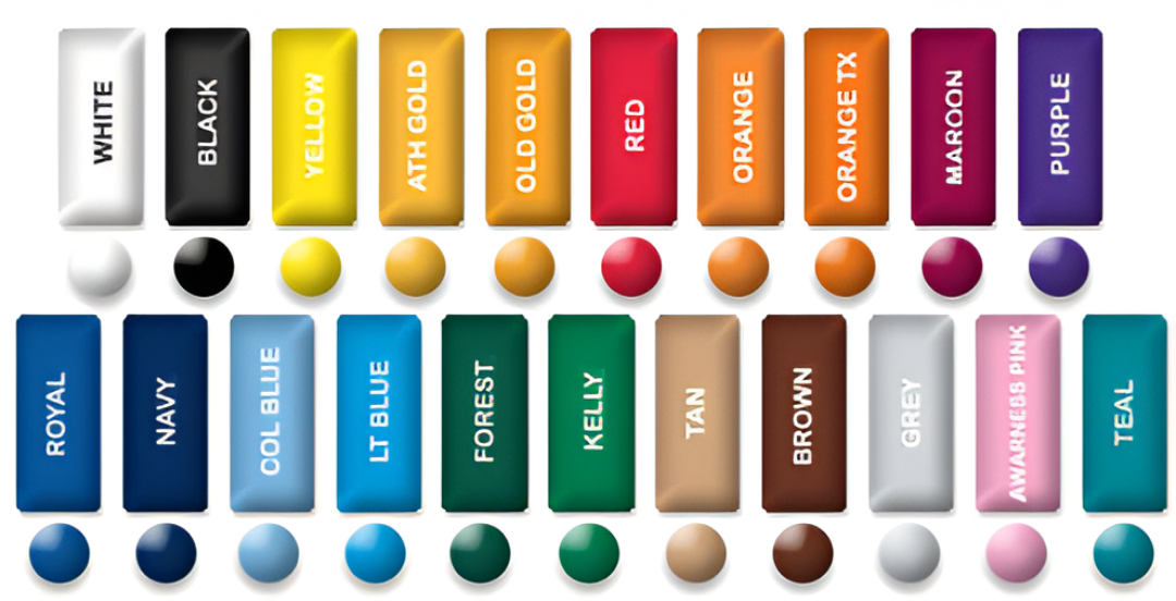 Paddle handle colors for customization | Custom Paddles Plus Indoor / Outdoor Custom Paddle Ball Sets