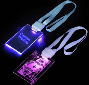 LIGHT UP LED CARDS & LANYARD
