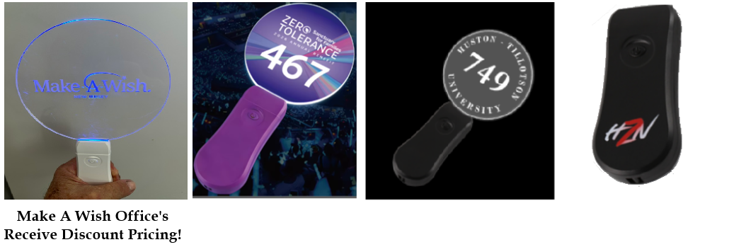 LIGHT - UP AUCTION PADDLES